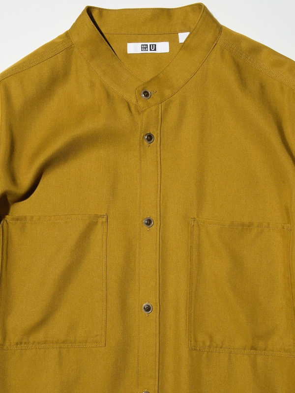 BAND COLLAR RELAXED SHIRT