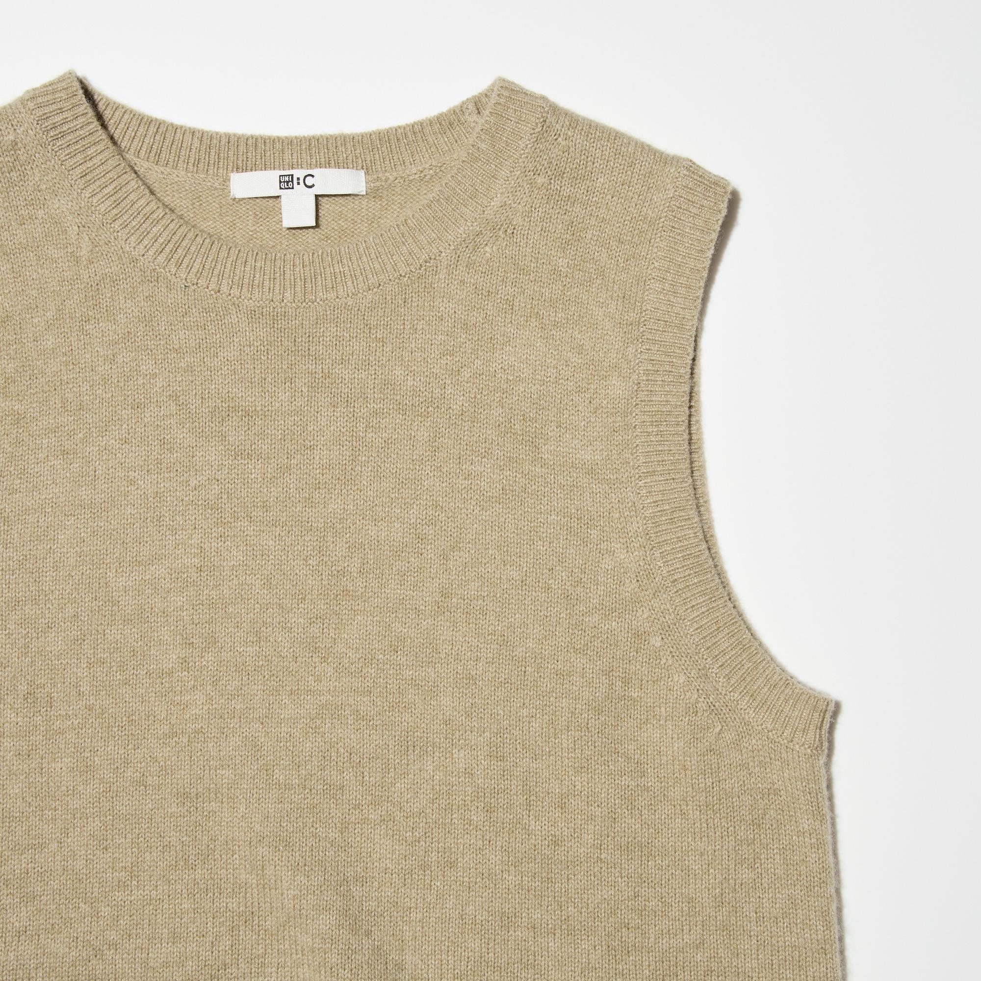 CASHMERE CREW NECK SHORT SWEATER | SLEEVELESS