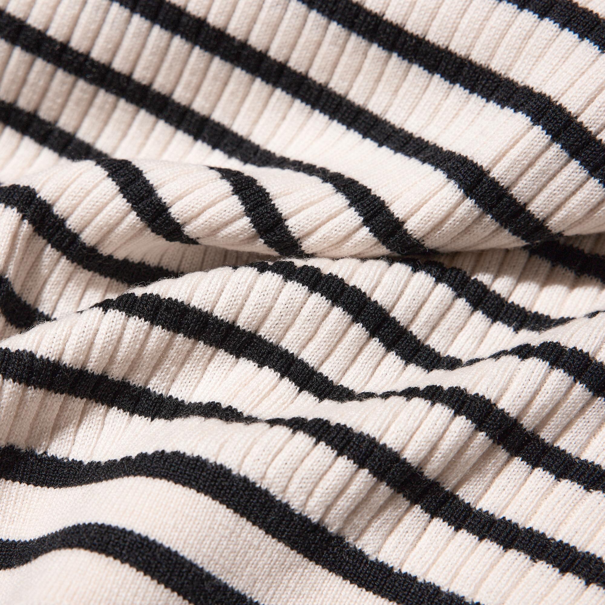 WOMEN'S MERINO RIBBED CREW NECK SWEATER | HALF -SLEEVE
