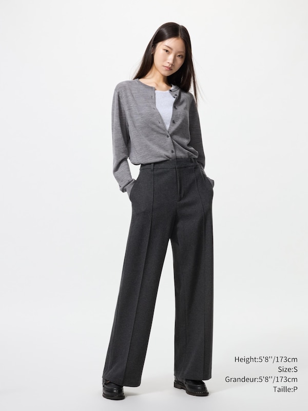 BRUSHED JERSEY WIDE PANTS