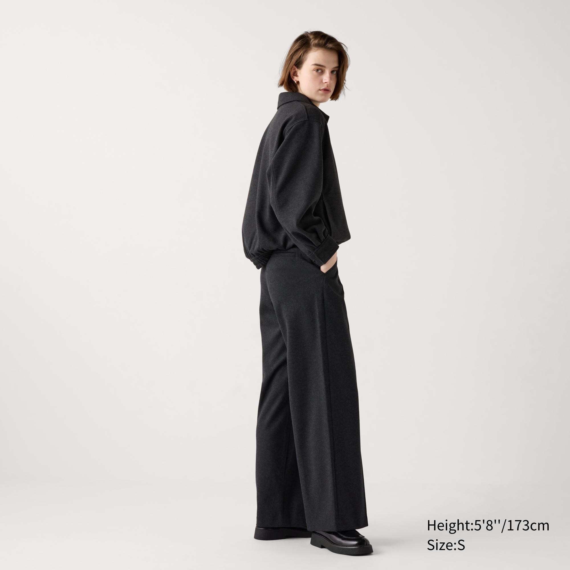 BRUSHED JERSEY WIDE PANTS