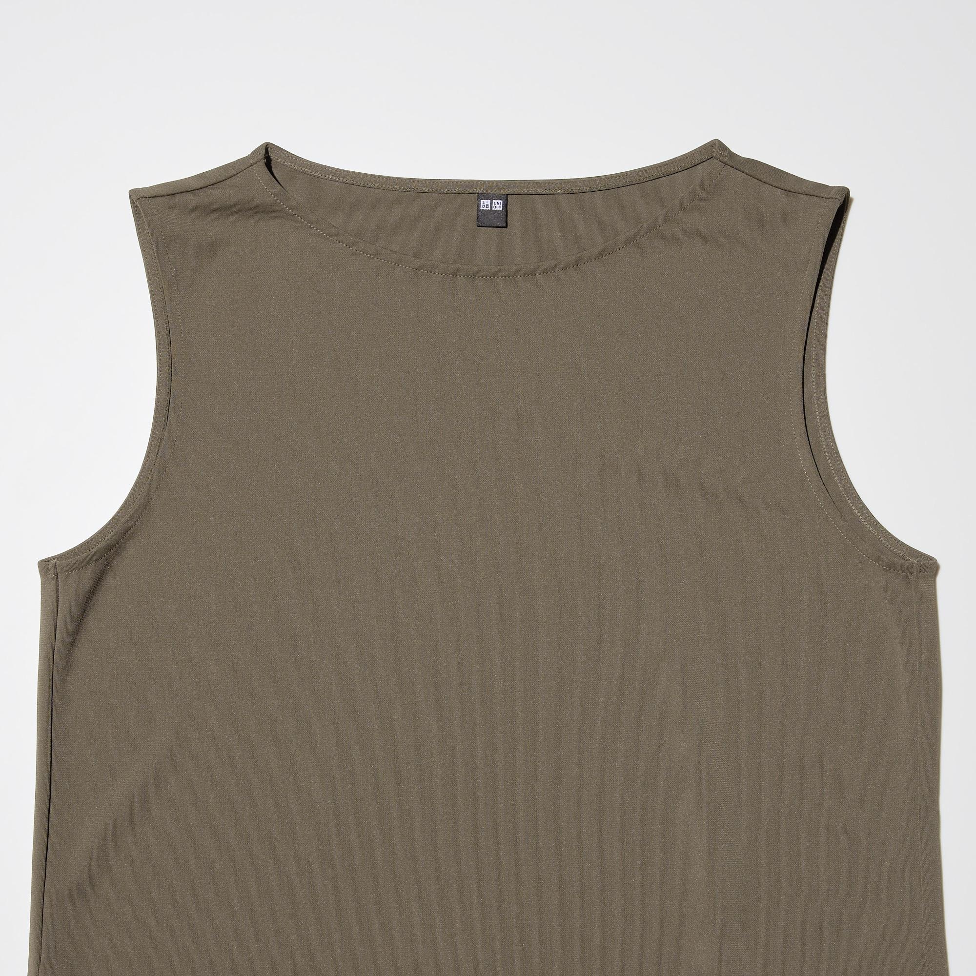 CREPE JERSEY SLEEVELESS T-SHIRT