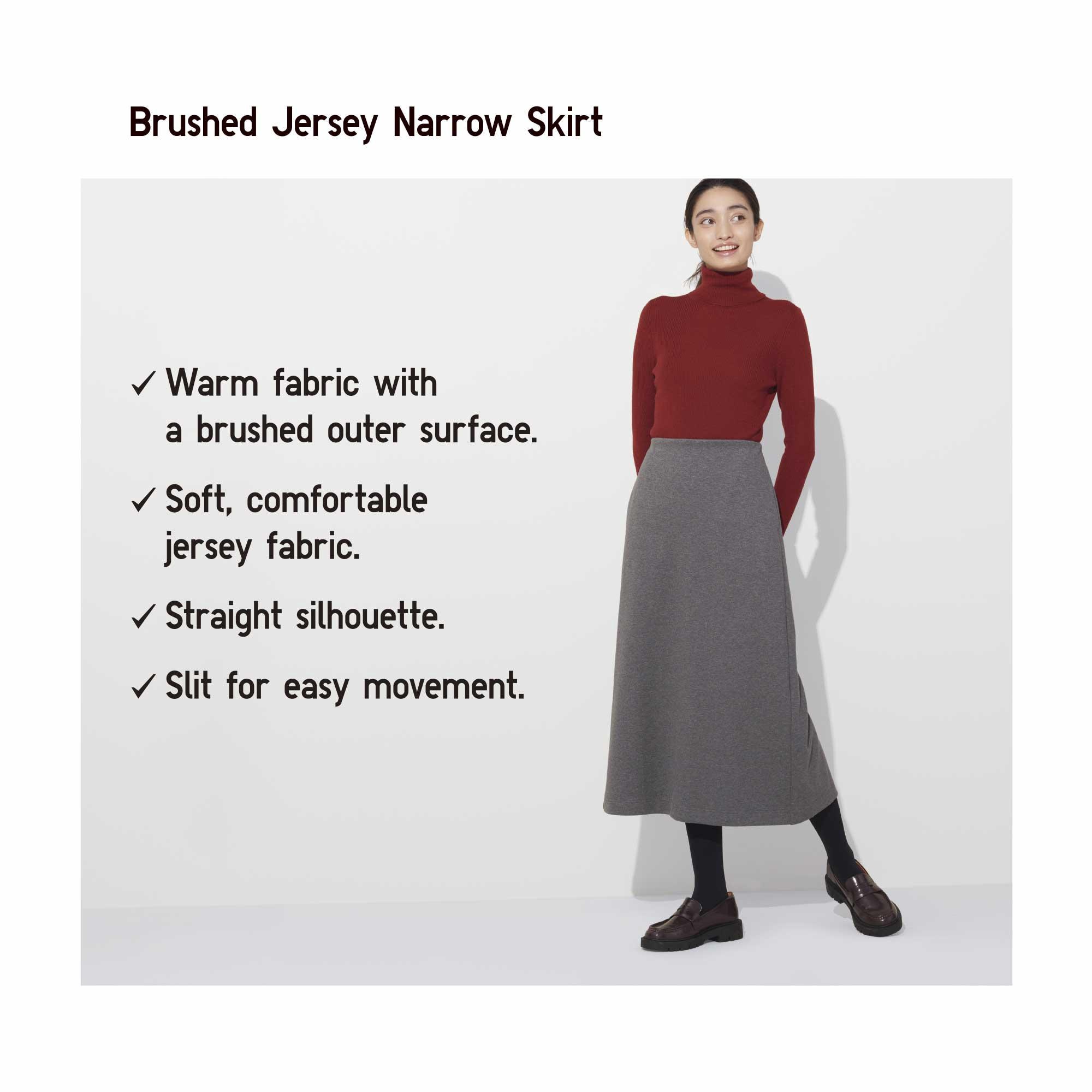 BRUSHED JERSEY NARROW SKIRT