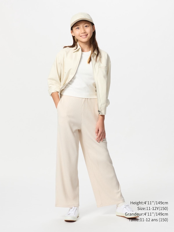 RIBBED WIDE PANTS