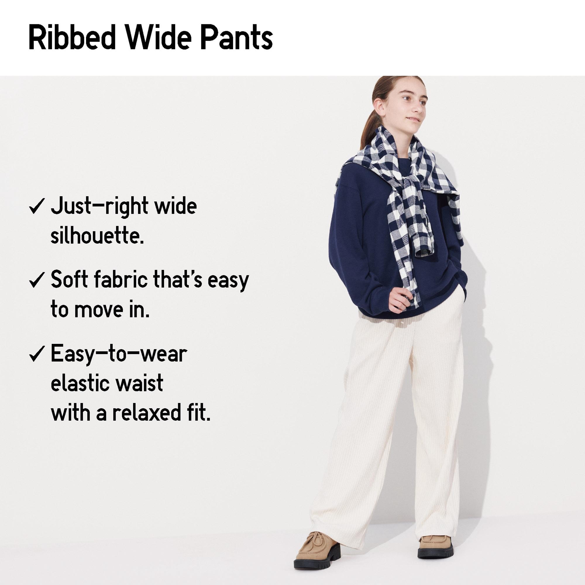 RIBBED WIDE PANTS