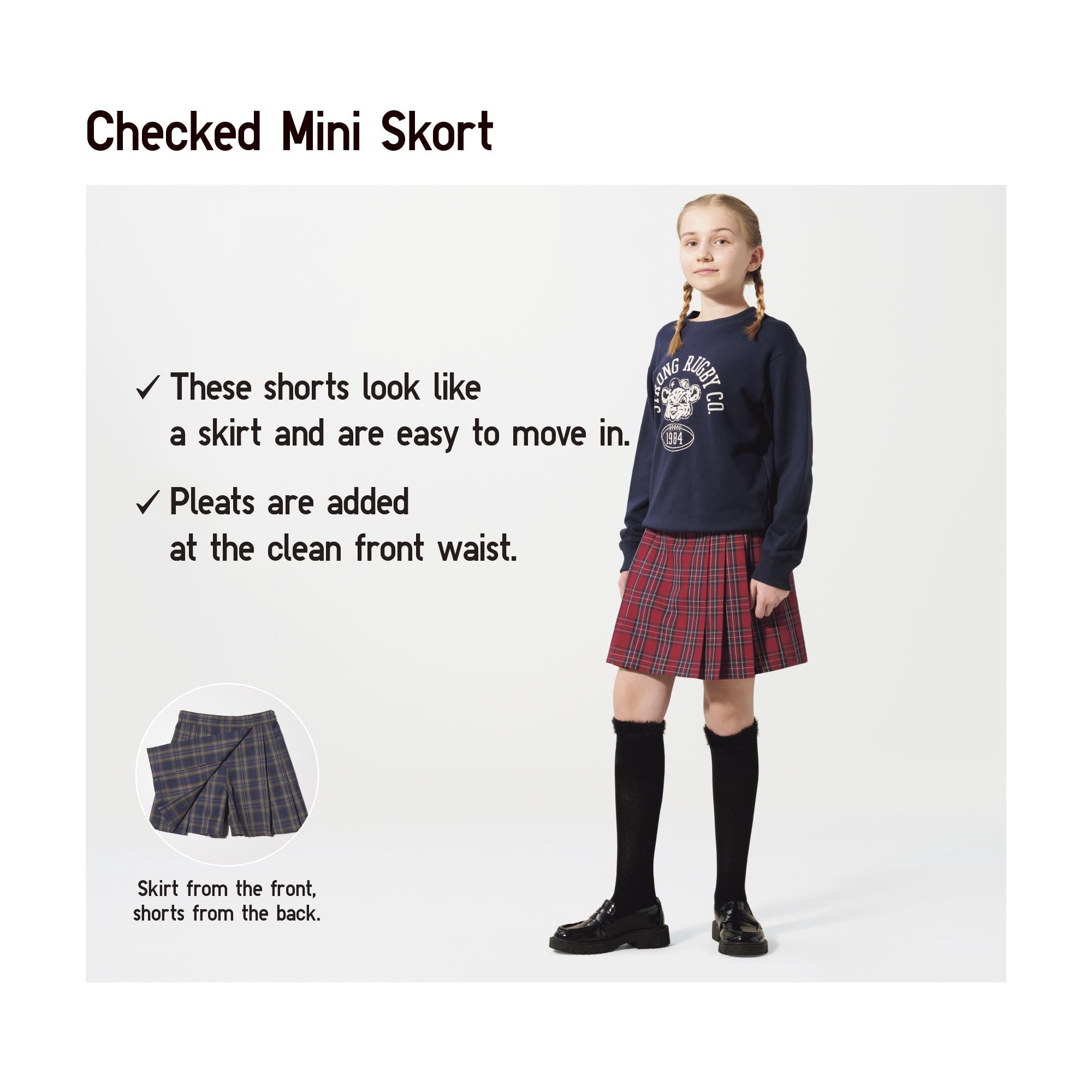 CHECKED MINI SKORT