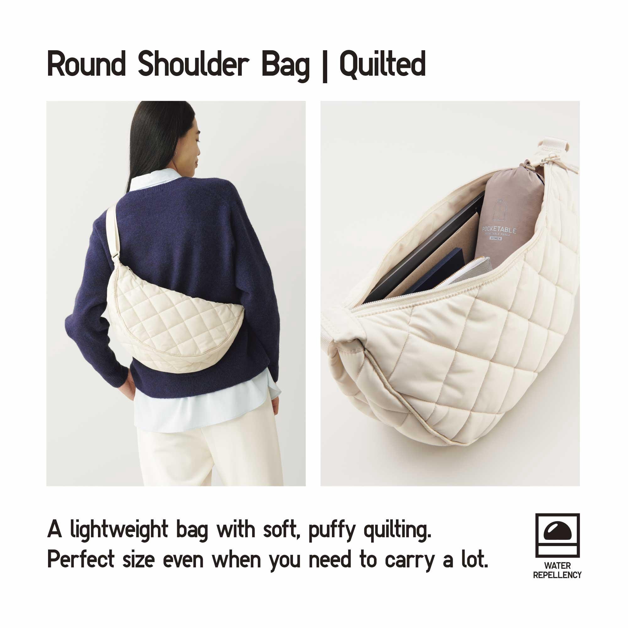 ROUND SHOULDER BAG | QUILTED