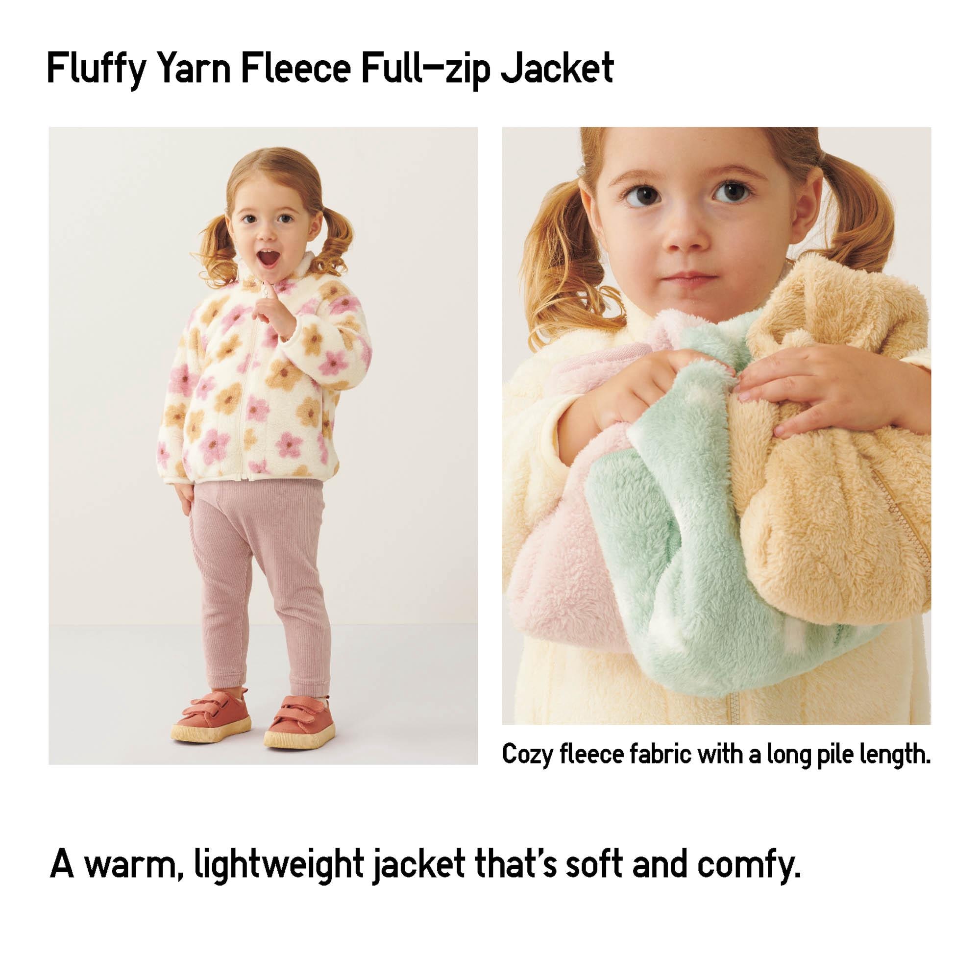 FLUFFY YARN FLEECE FULL-ZIP JACKET