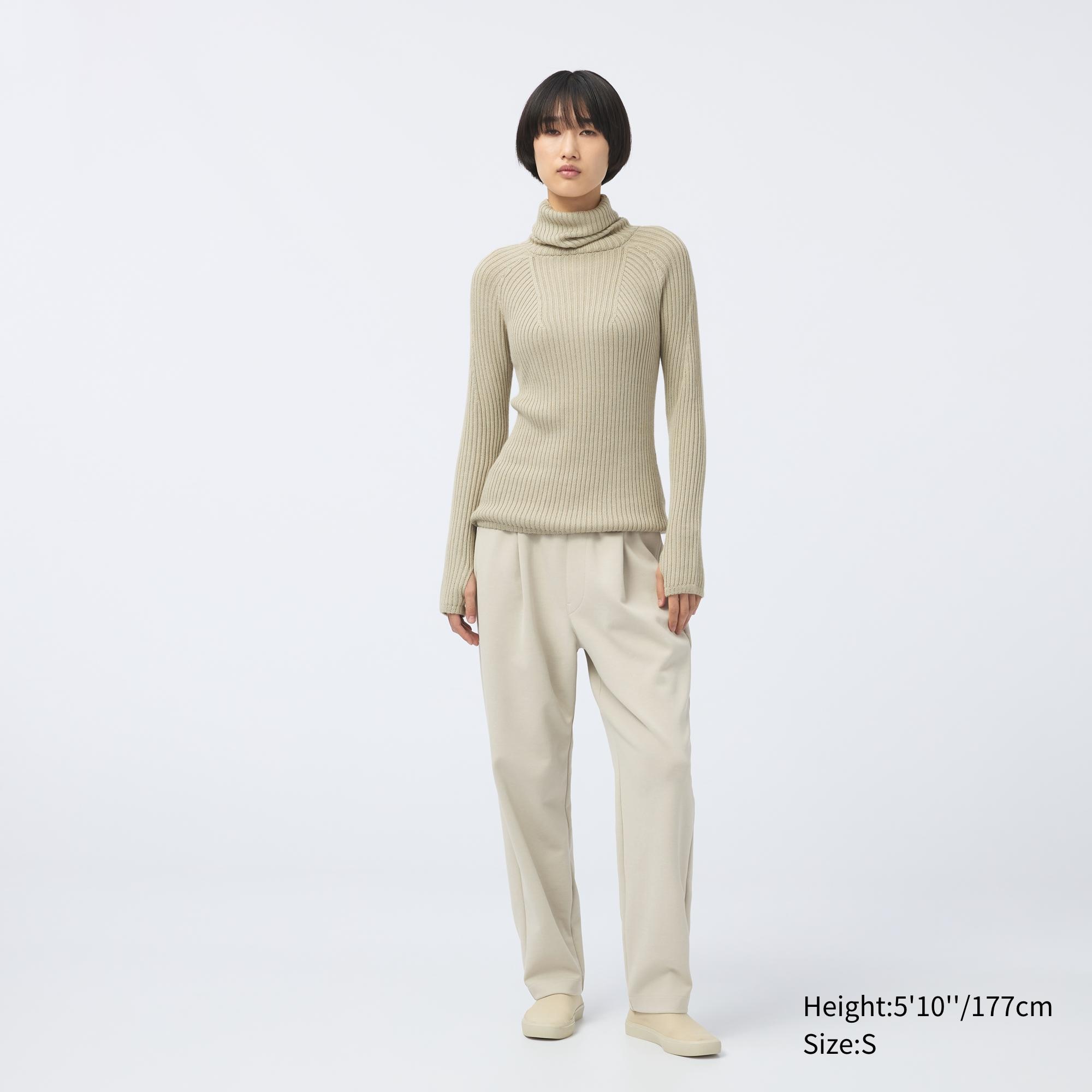 3D KNIT MERINO BLEND TURTLENECK SWEATER