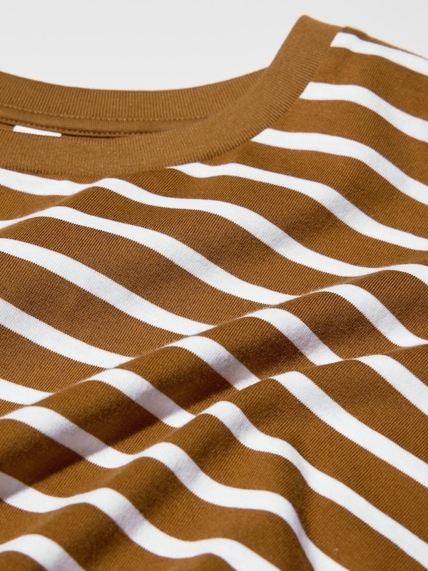 Smooth Cotton Oversized T-Shirt | Striped