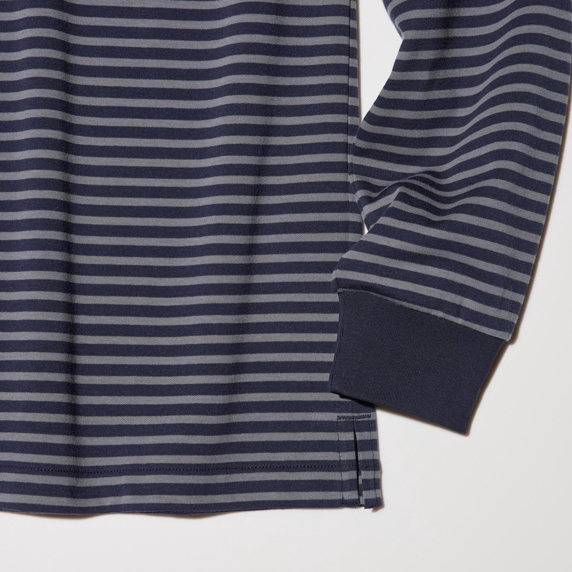 AIRism COTTON STRIPED T-SHIRT | LONG SLEEVE