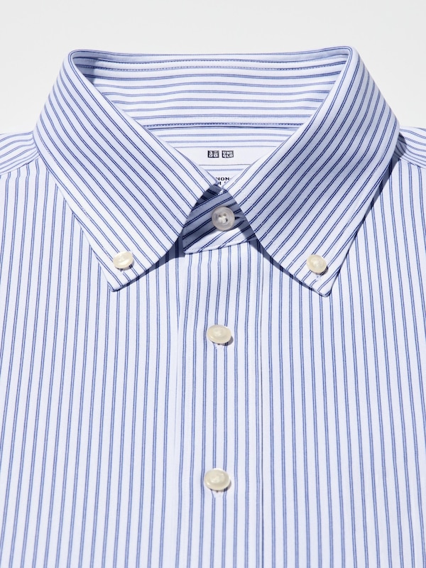 CHEMISE CINTRÉE SUPER-INFROISSABLE EN JERSEY | COL BOUTONNÉ
