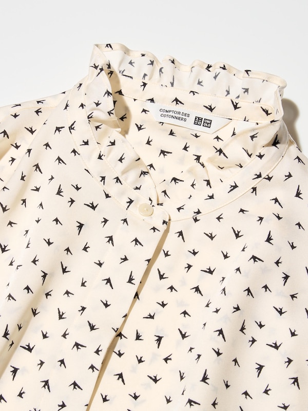 BLOUSE À FRONCES EN SATIN