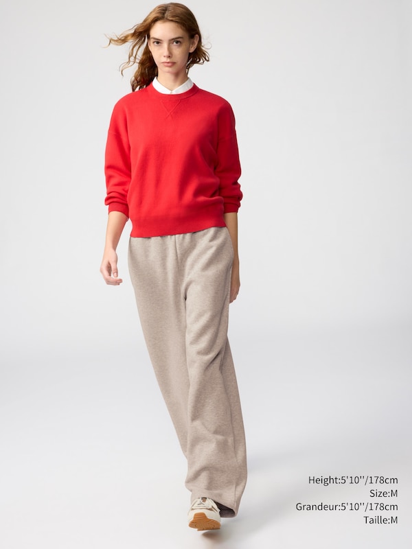 PANTALON AMPLE EN COTON OUATÉ | LONG