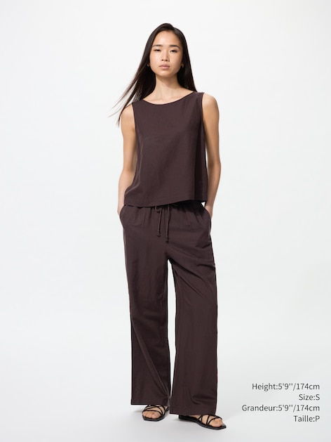 LINEN BLEND EASY PANTS