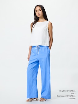 Linen Blend Easy Pants