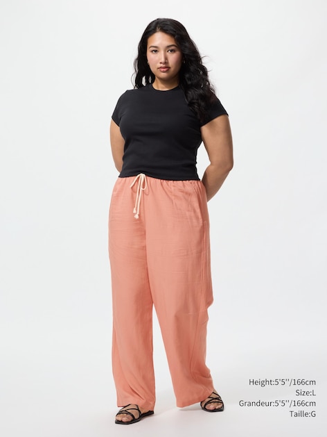LINEN BLEND EASY PANTS