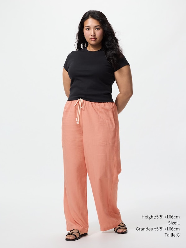 LINEN BLEND EASY PANTS