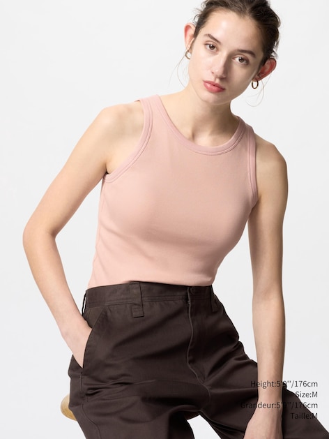 Ribbed Cropped Sleeveless BRA TOP