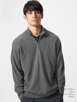 CASHMERE HALF-ZIP SWEATER