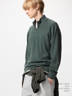 CASHMERE HALF-ZIP SWEATER