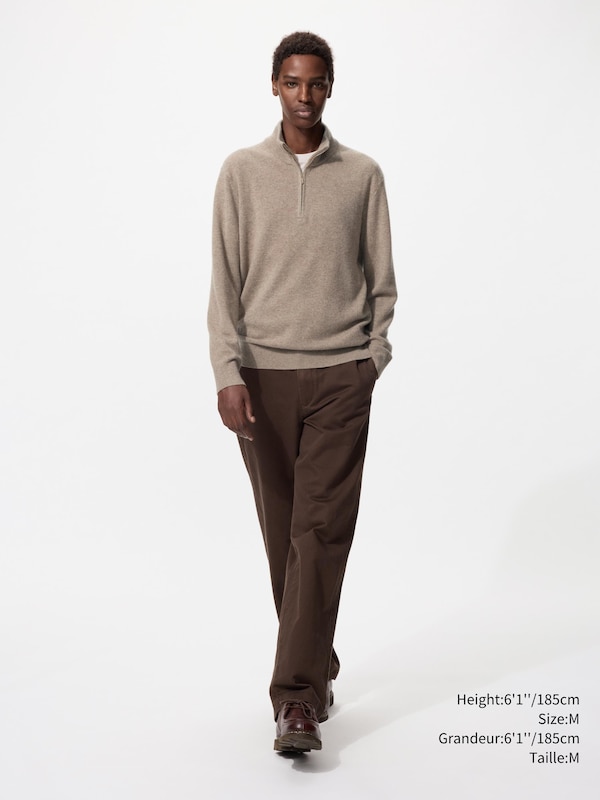CASHMERE HALF-ZIP SWEATER