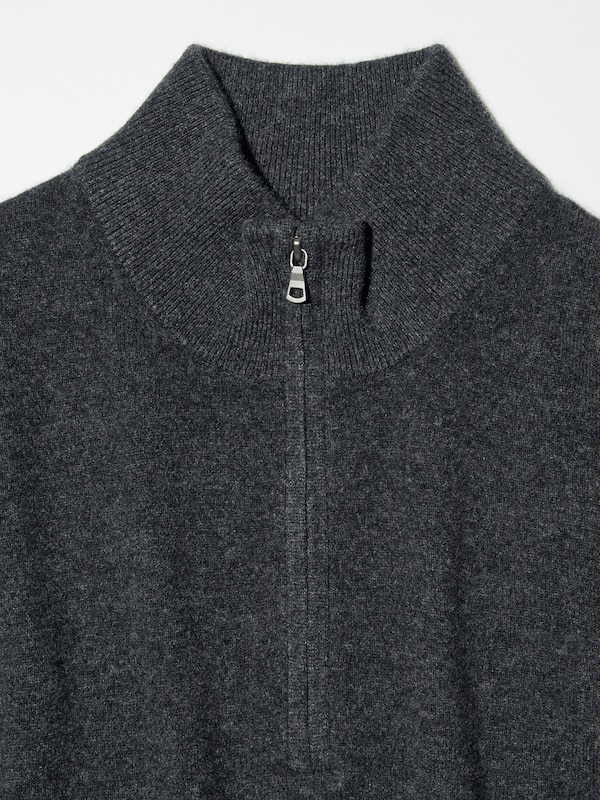 CASHMERE HALF-ZIP SWEATER