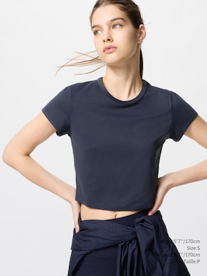 Ultra Stretch AIRism Cropped T-Shirt