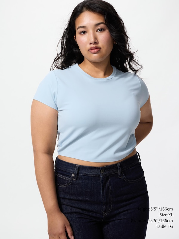 AIRism SOFT CROPPED T-SHIRT