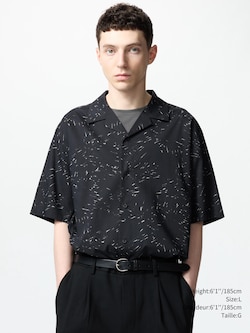 MODAL COTTON OPEN COLLAR SHIRT