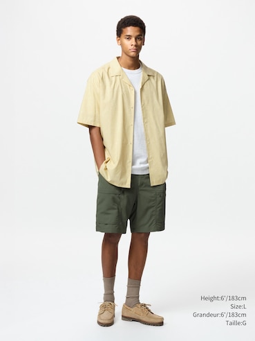 MODAL COTTON OPEN COLLAR SHIRT