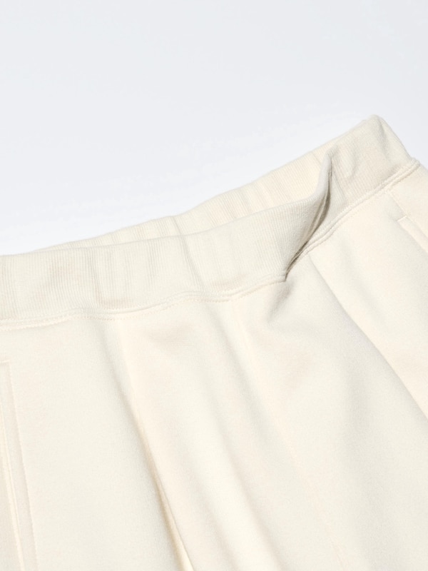 PILE LINED WIDE SWEATPANTS