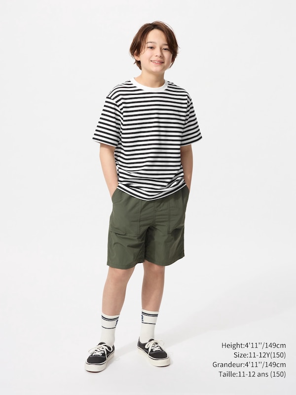 AIRism COTTON STRIPED CREW NECK T-SHIRT