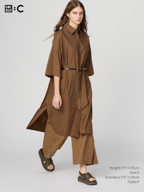 COTTON OVERSIZED SHIRT DRESS
