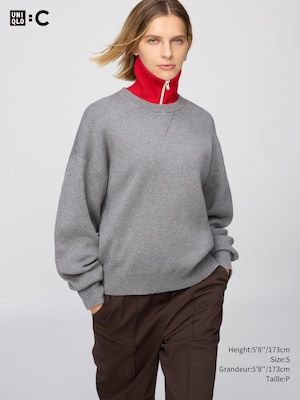 Smooth Cotton Crew Neck Sweater