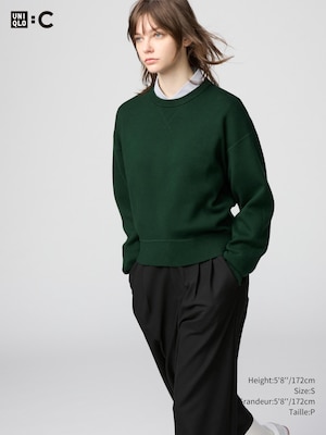 SMOOTH COTTON CREW NECK SWEATER