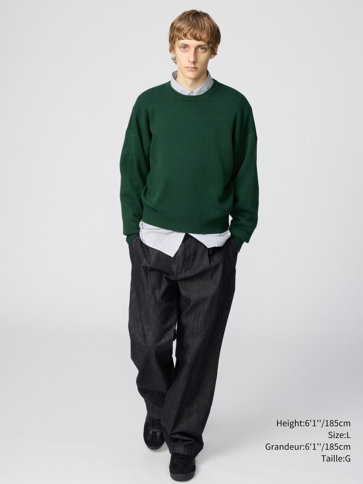 トップス SEA HEAVY COTTON CREW NECK L/S PULLOVER Tuislay Vintage Oversized T Shirts for Men Cotton Baggy