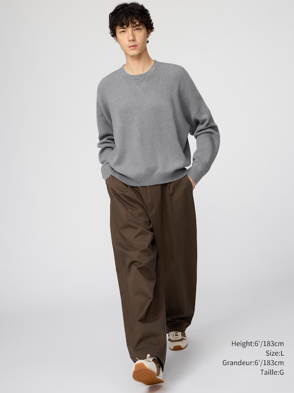 SMOOTH COTTON CREW NECK SWEATER