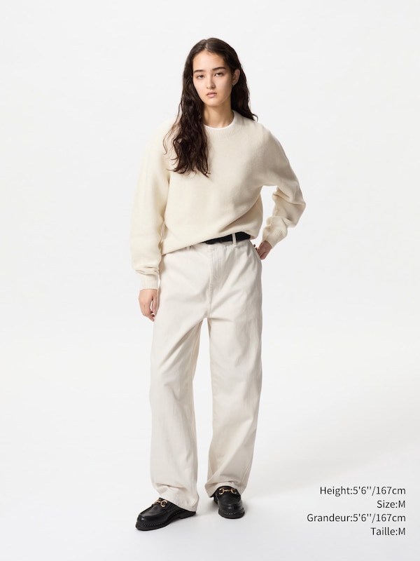 3D KNIT CREW NECK SWEATER