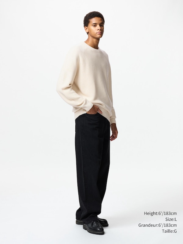 3D KNIT CREW NECK SWEATER