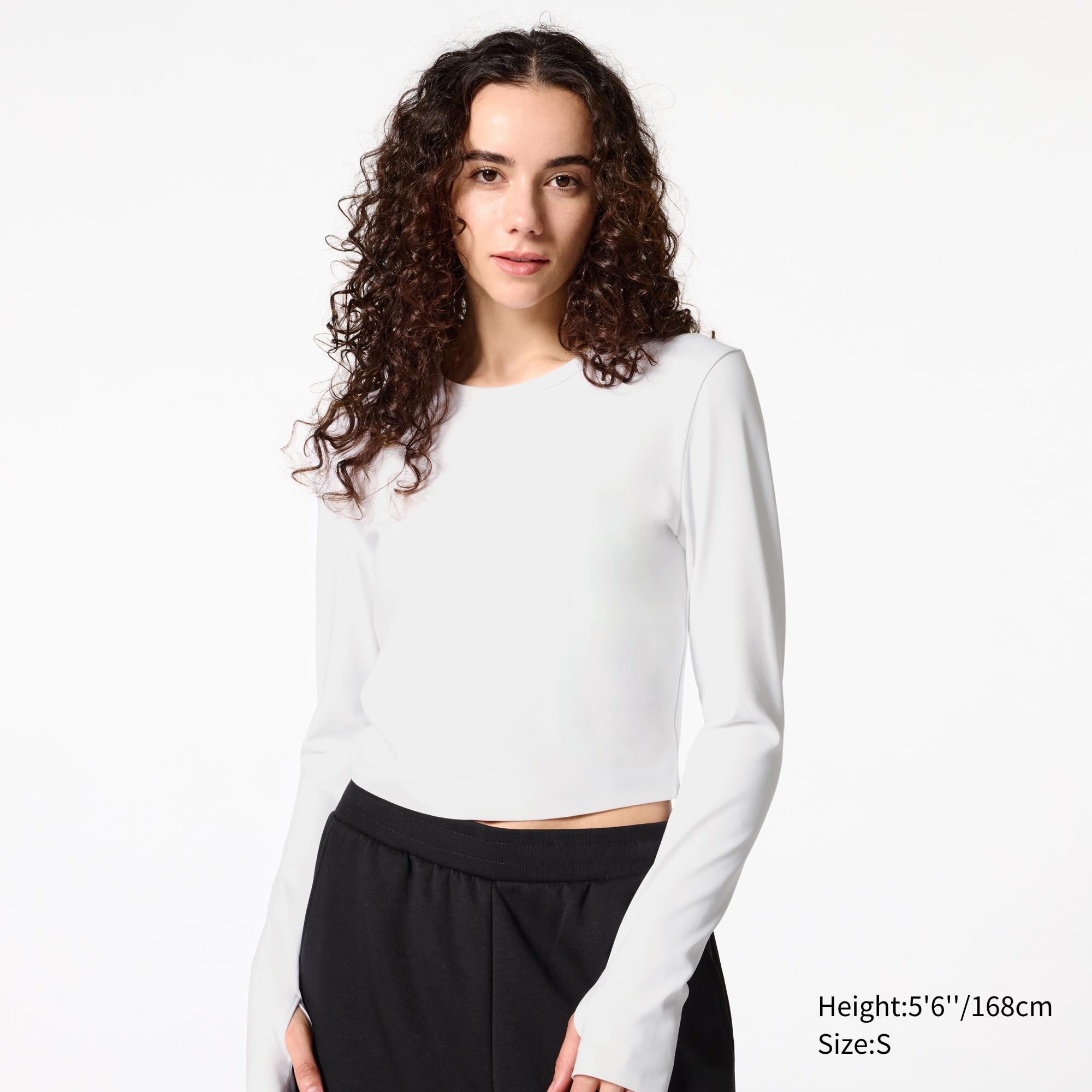 EXTRA STRETCH AIRism CROPPED T-SHIRT | LONG SLEEVE