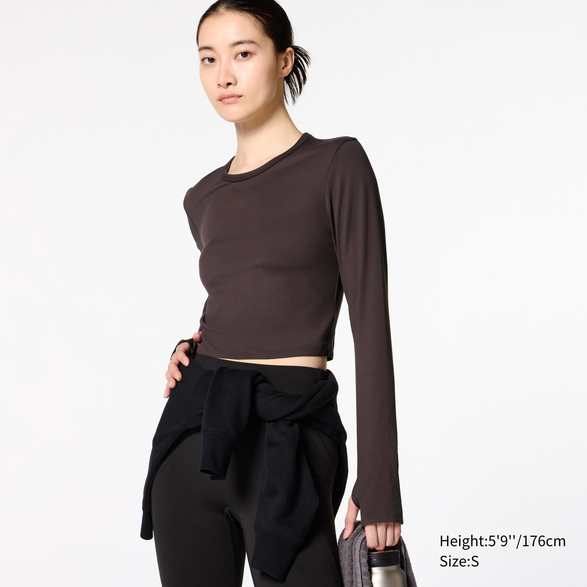 EXTRA STRETCH AIRism CROPPED T-SHIRT | LONG SLEEVE