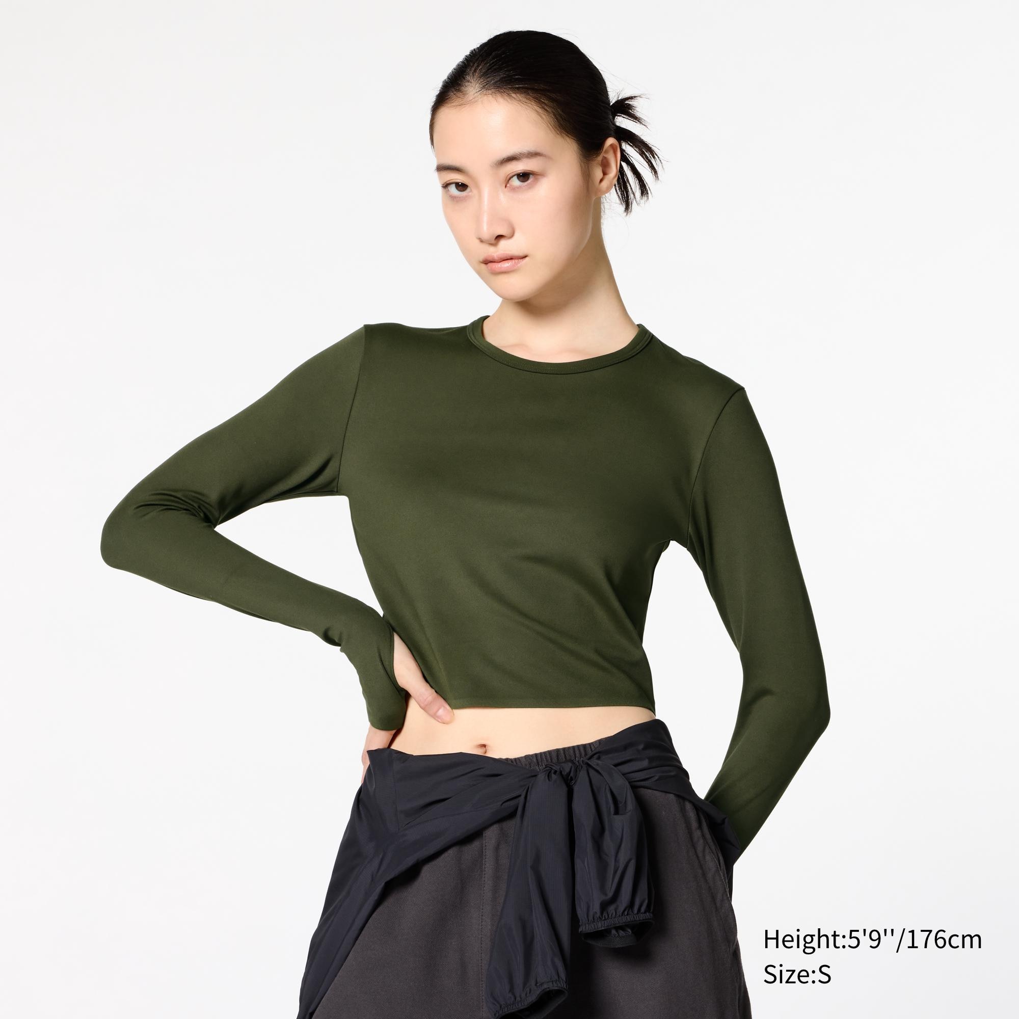 EXTRA STRETCH AIRism CROPPED T-SHIRT | LONG SLEEVE