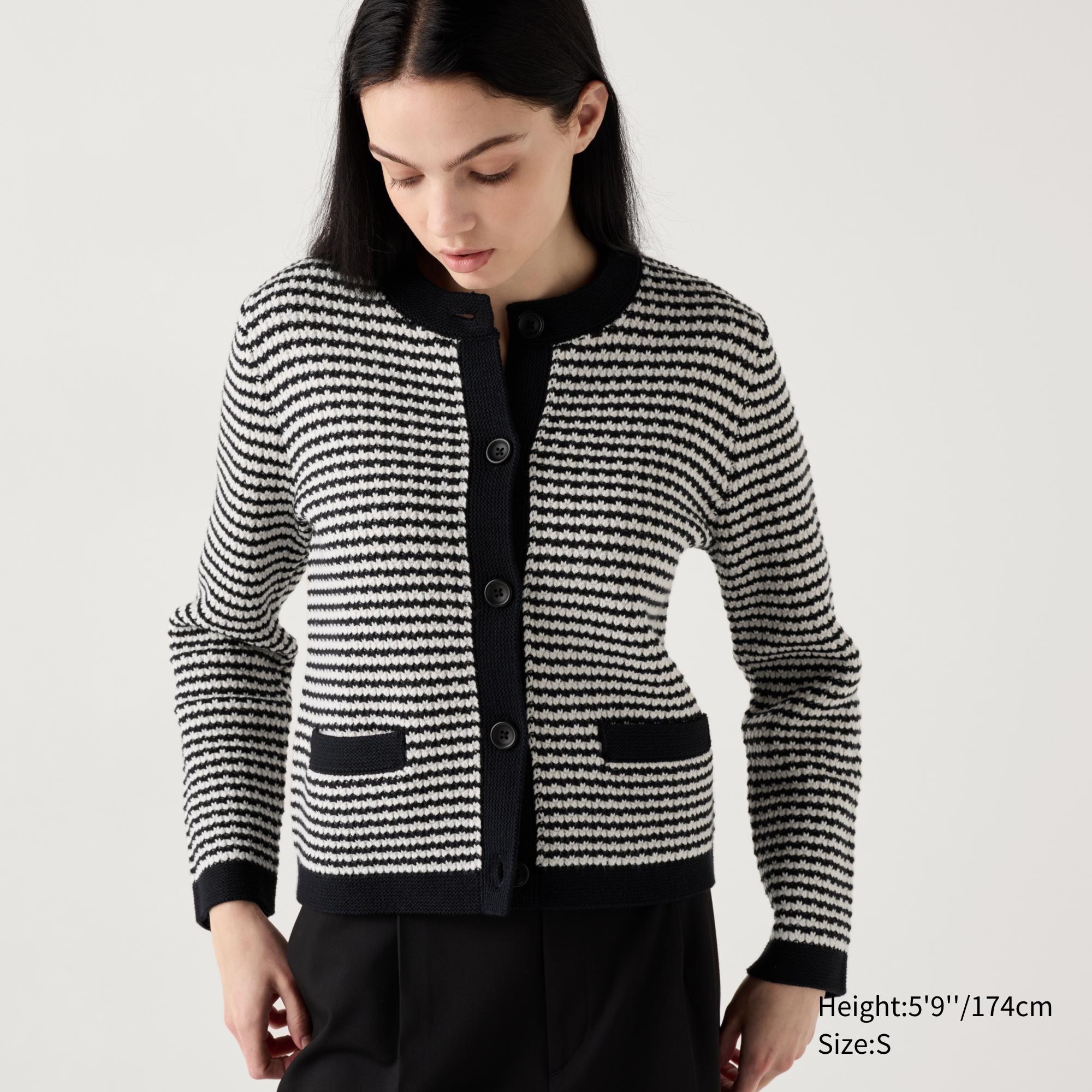 KNITTED SHORT STRIPED JACKET