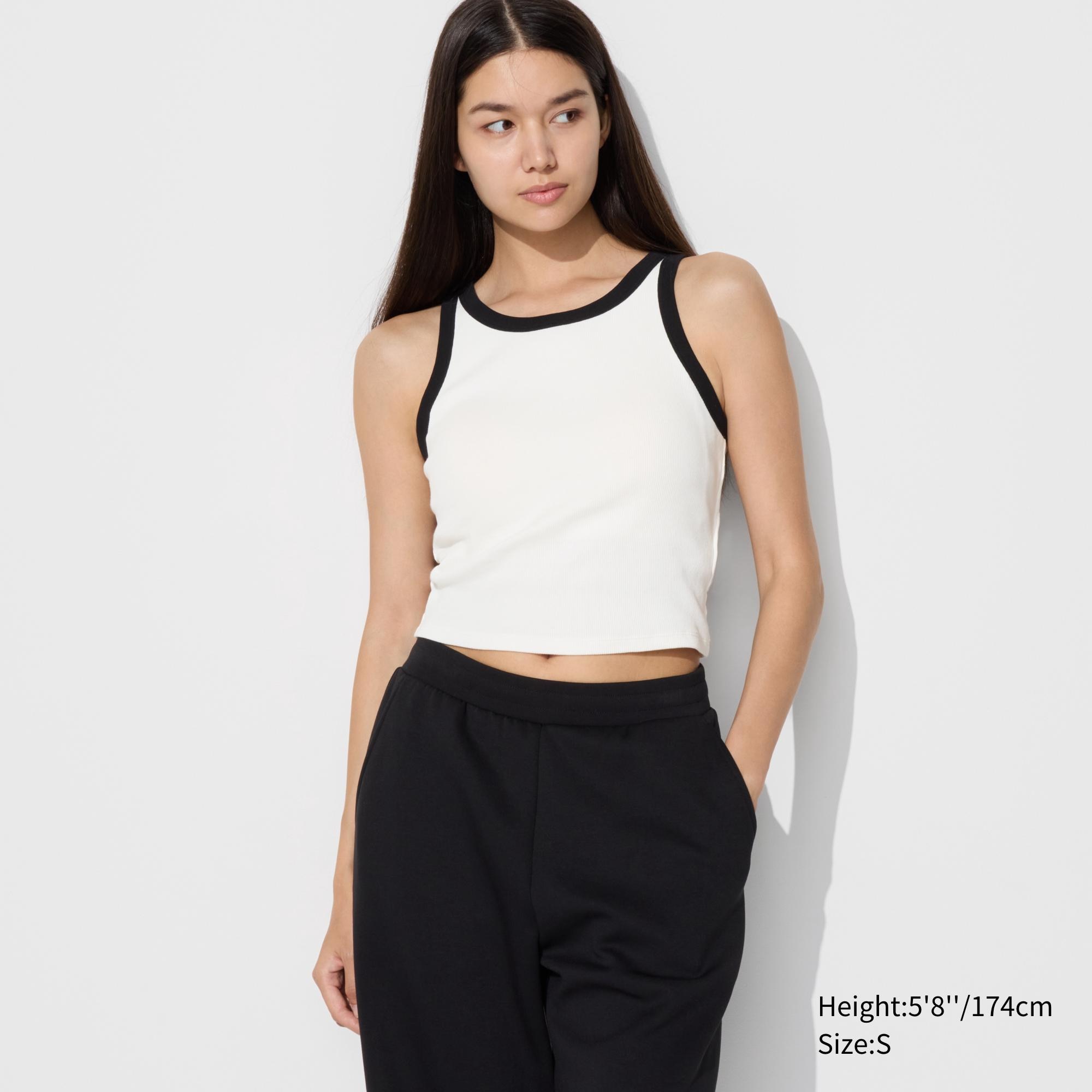 RIBBED CROPPED BRA SLEEVELESS TOP