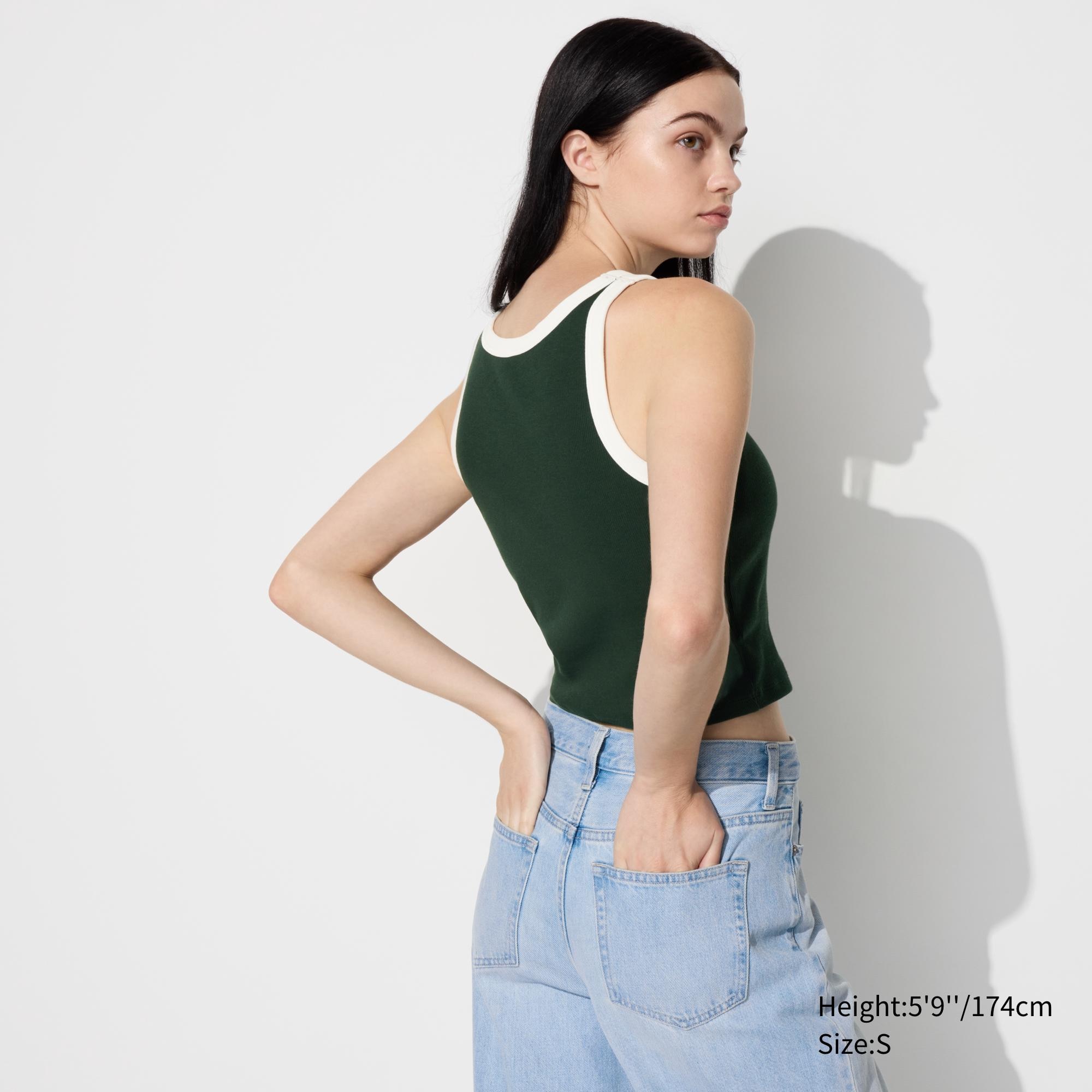 RIBBED CROPPED BRA SLEEVELESS TOP