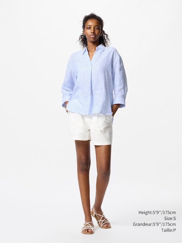 PREMIUM LINEN SKIPPER COLLAR SHIRT