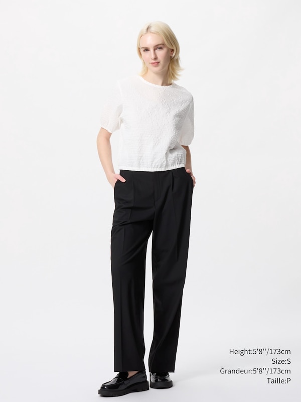 SEERSUCKER VOLUME BLOUSE