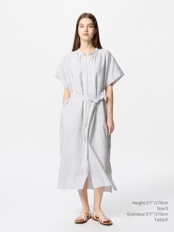 LINEN BLEND RELAXED DRESS