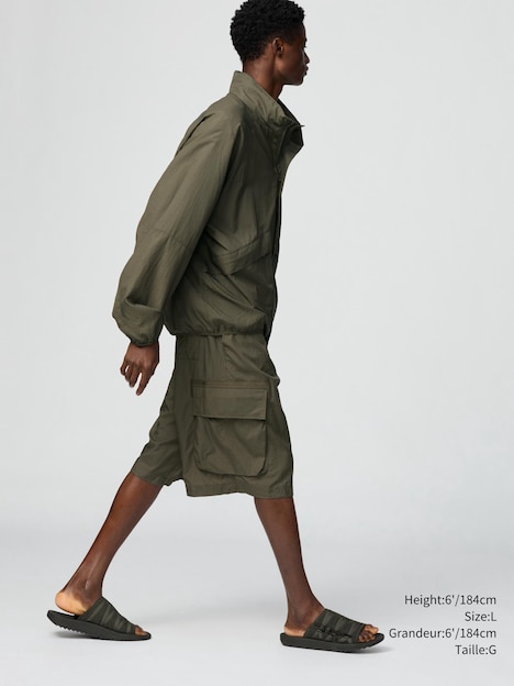 WIDE FIT CARGO HALF PANTS
